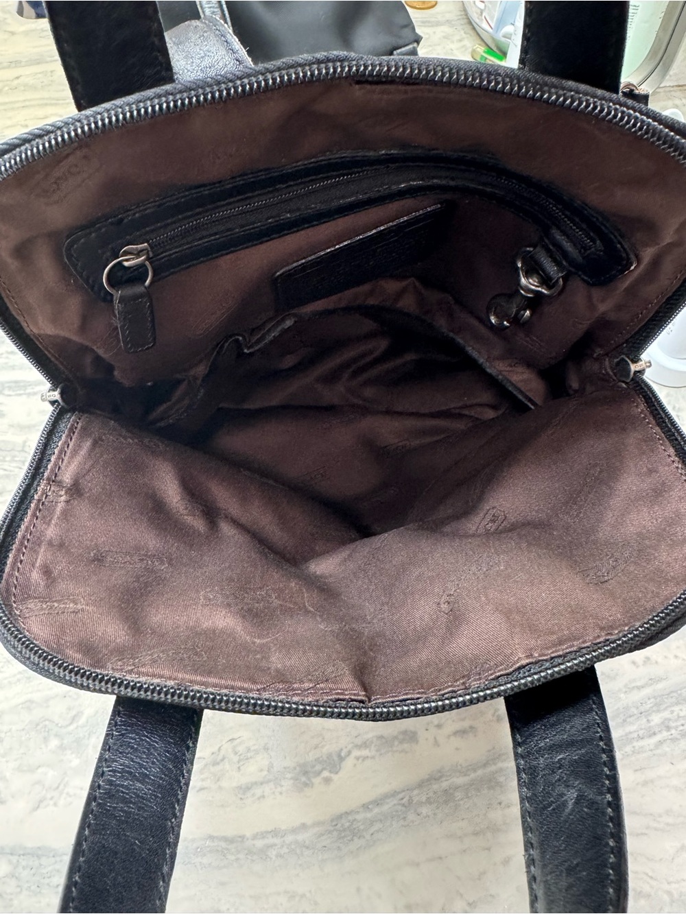 Coach Mercer 7404 Black Nylon Leather Trim Backpack Purse One Strap Missing Read - Picture 14 of 16